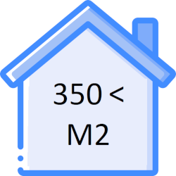 350 m2 felett